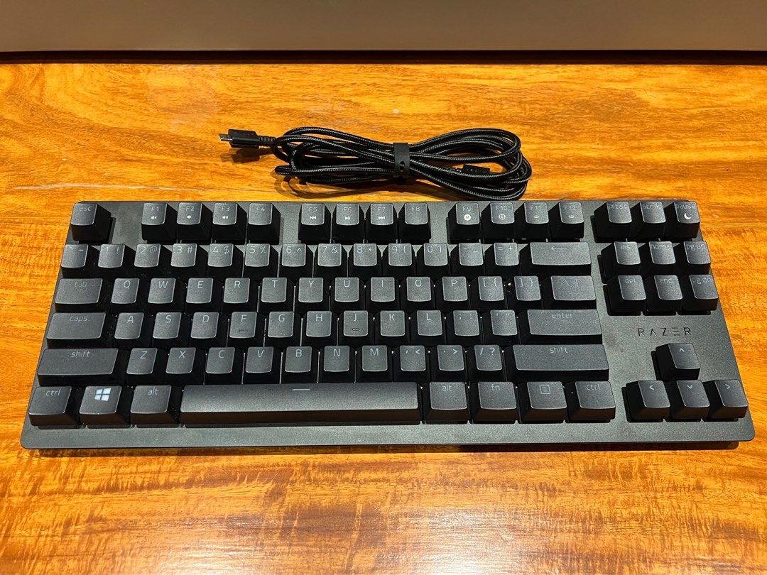 Razer Huntsman Tournament Edition Keyboard (Category: Computer Keyboard) located in Quezon City. Submitted by at883 (Listing ID 1237622848, Image 1). Description: Tenkeyless Optomechanical Linear Switches -rated for 100million keystrokes, 1.0mm optical actuation registers at the speed of light, DoubleShot PBT Keycaps Detachable USB Type-C Cable Very good for playing first person shooter games In very good Condition, no issues..