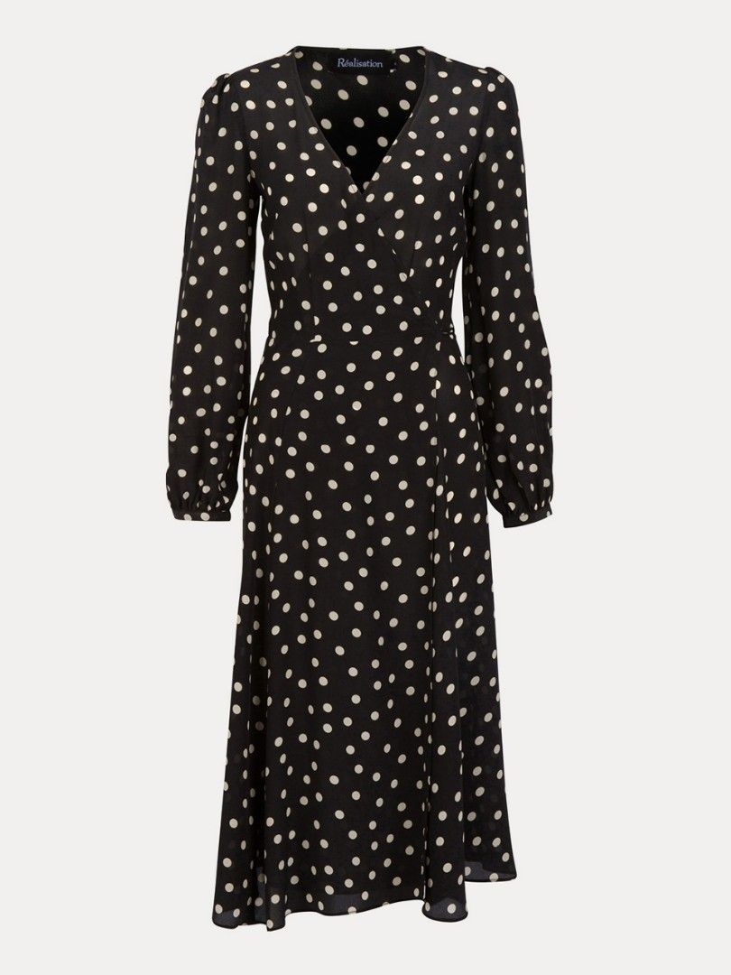 Realisation par Violette dress spots black and white
