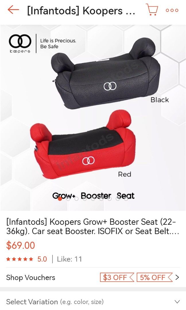 Koopers isofix hotsell