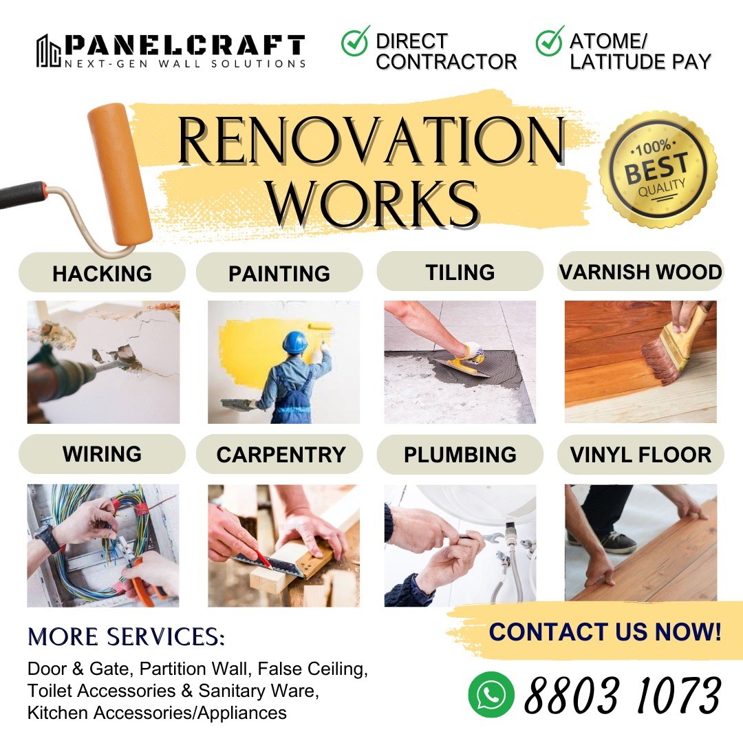 Direct Contractor Renovation HDB BTO Works One Stop Solutions For