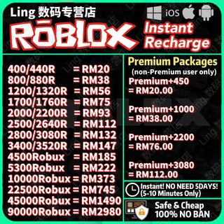 ROBUX FOR SALE !! 1k robux for RM30 (roblox)