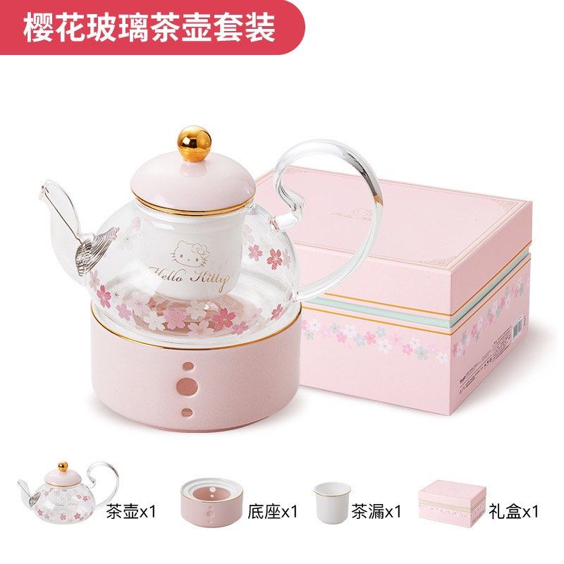 Sanrio Hello Kitty Sakura Glass Kettle / tea maker (600ml) (Category: Coffee & Tea Tableware) located in Quezon City. Submitted by unicornmanila (Listing ID 1237550919, Image 1). Description: Preorder Sanrio Hello Kitty Sakura Glass Kettle / tea maker (600ml).