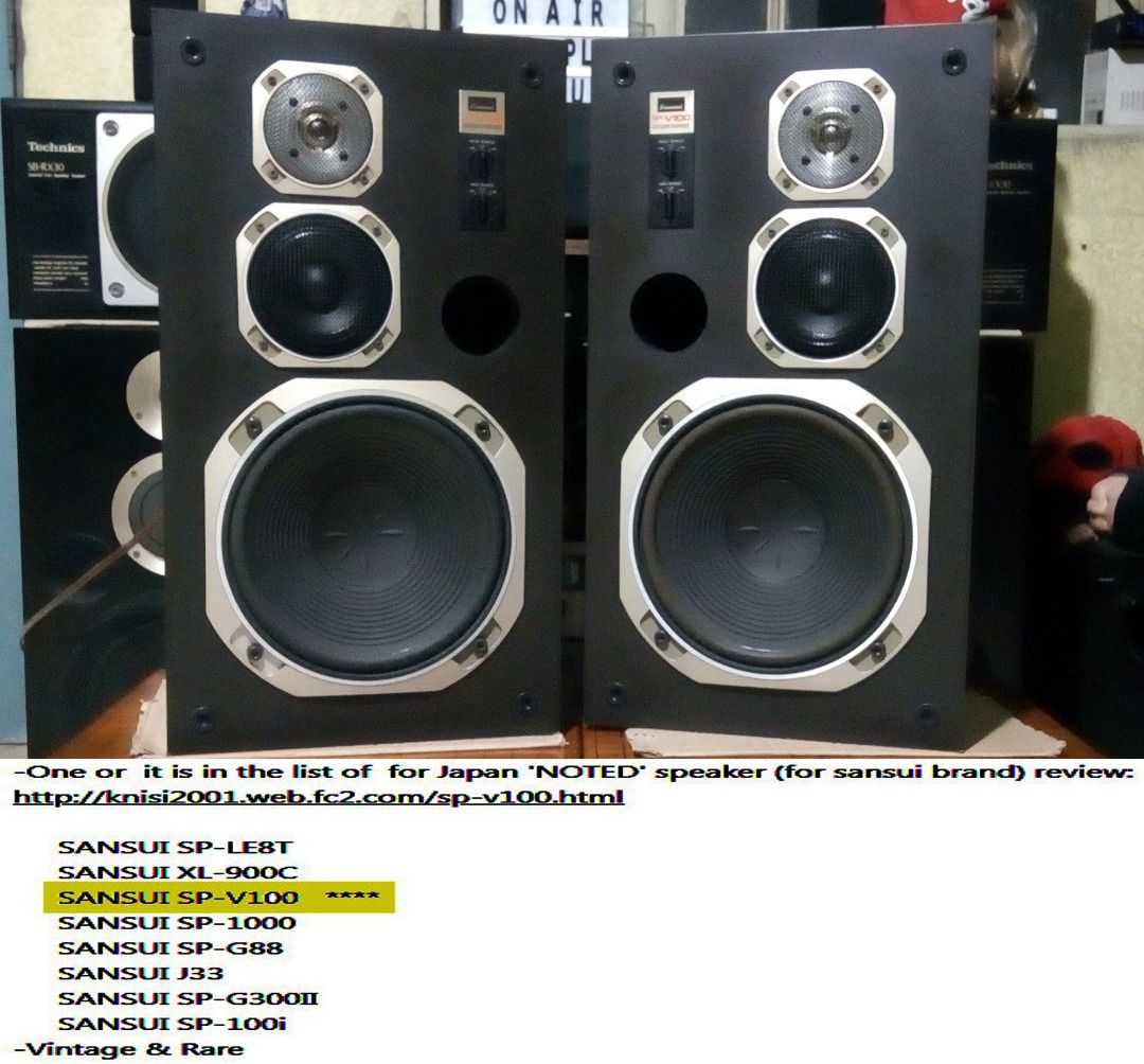 SANSUI SP-V100 speaker rare vintage Ganda tumonog, Audio 