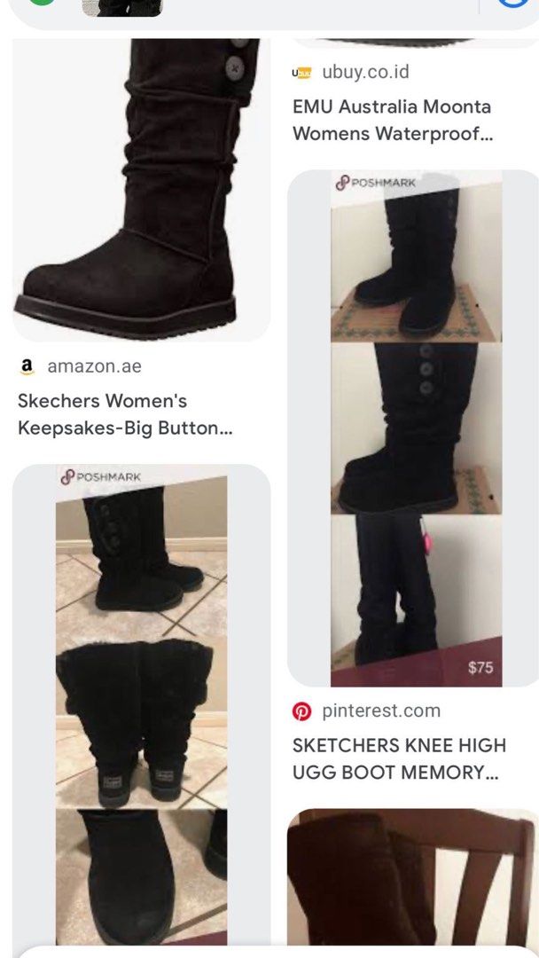 Skechers Australia big button boots Fesyen Wanita Sepatu di