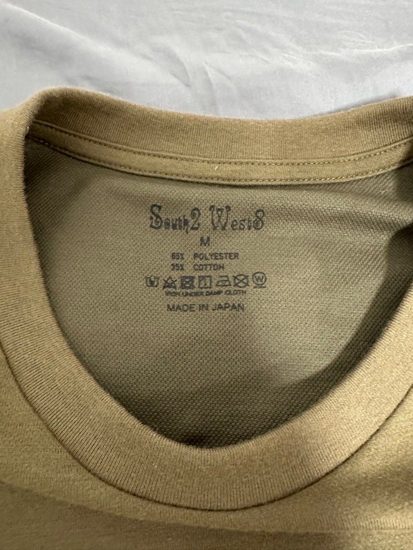 South 2 West 8 L/S Round Pocket Tee - Circle Horn M NEEDLES 尺碼偏
