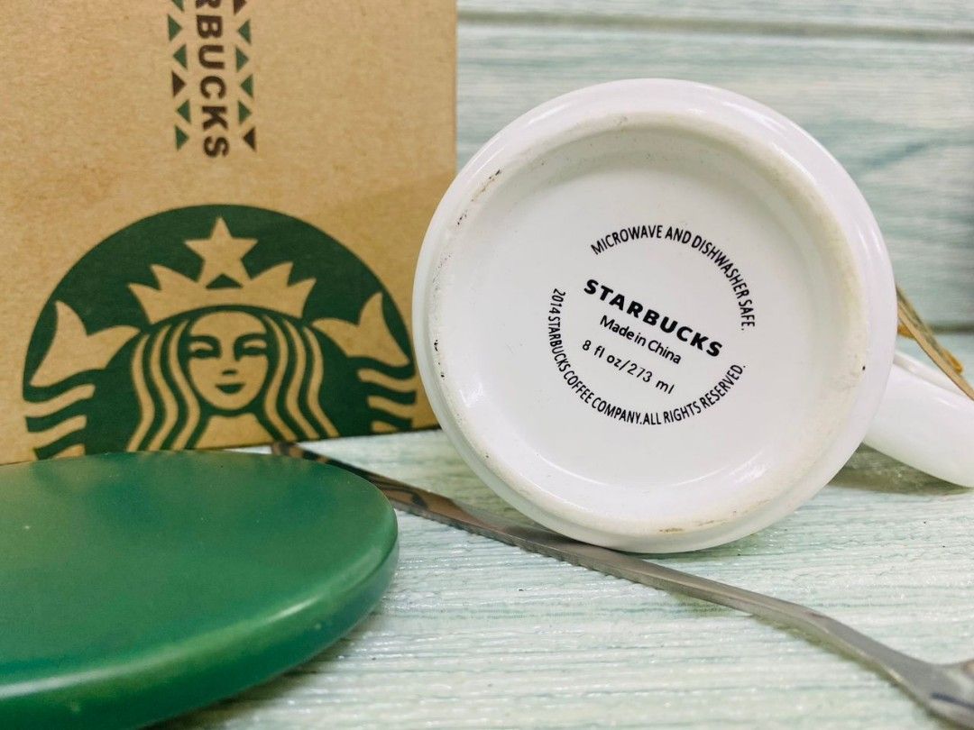 Starbucks Coffee Mug + Lid and Spoon, Hobbies & Toys, Collectibles