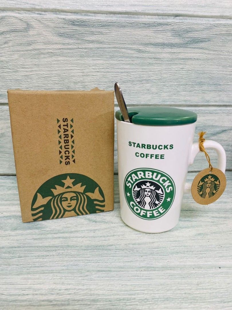 Starbucks Coffee Mug + Lid and Spoon, Hobbies & Toys, Collectibles