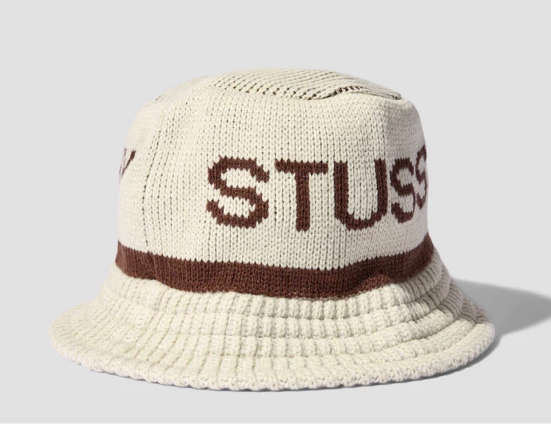 STUSSY JACQUARD KNIT BUCKET HAT 毛帽漁夫帽, 他的時尚, 手錶及配件