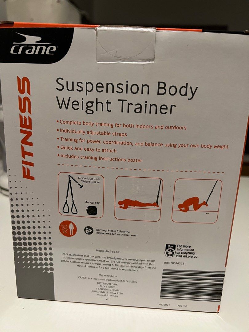 Crane suspended sales door trainer
