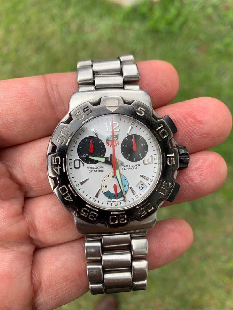 TAG Heuer Formula 1 Chronograph CAC1111 Panda white dial Luxury Watches on Carousell