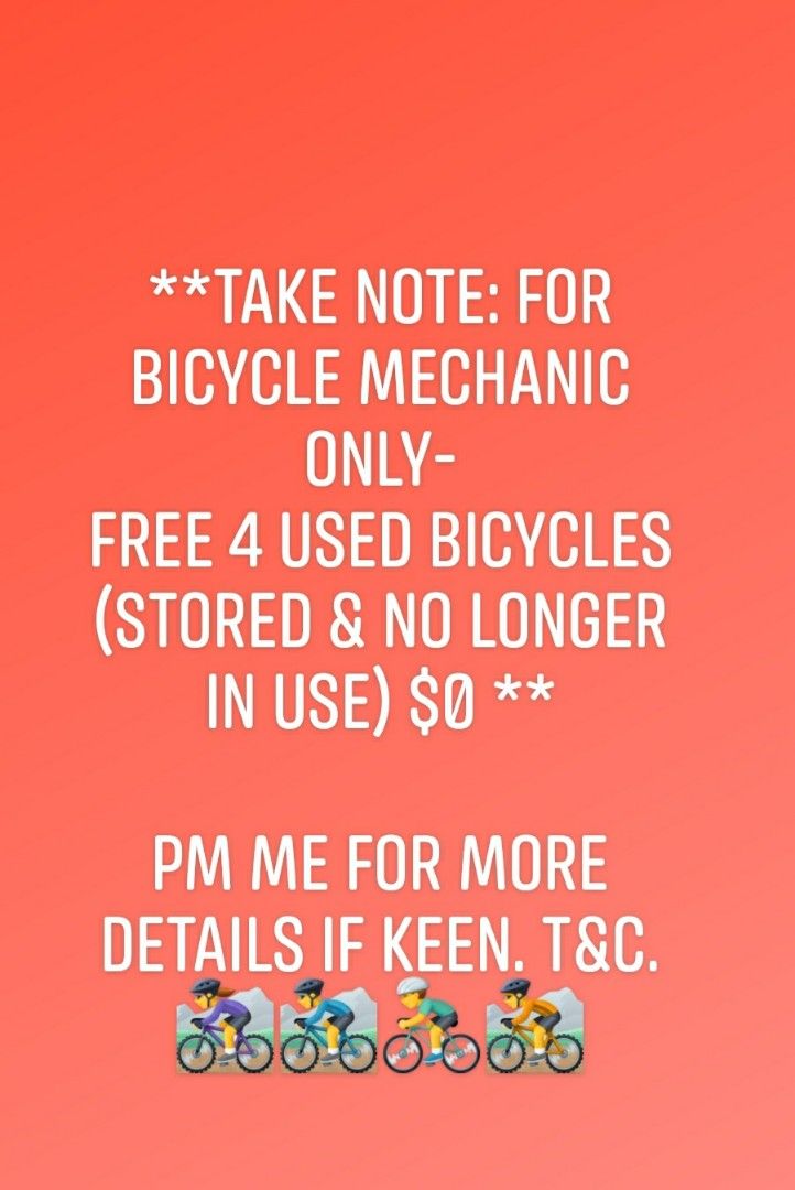 Used bicycles for free new arrivals