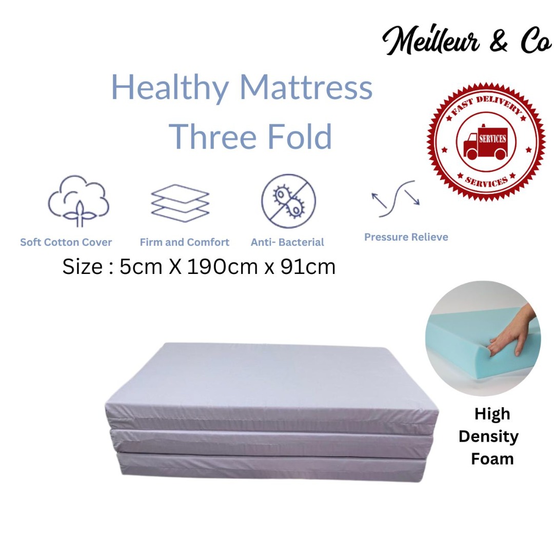 Three fold mattress, Furniture & Home Living, Furniture, Bed Frames