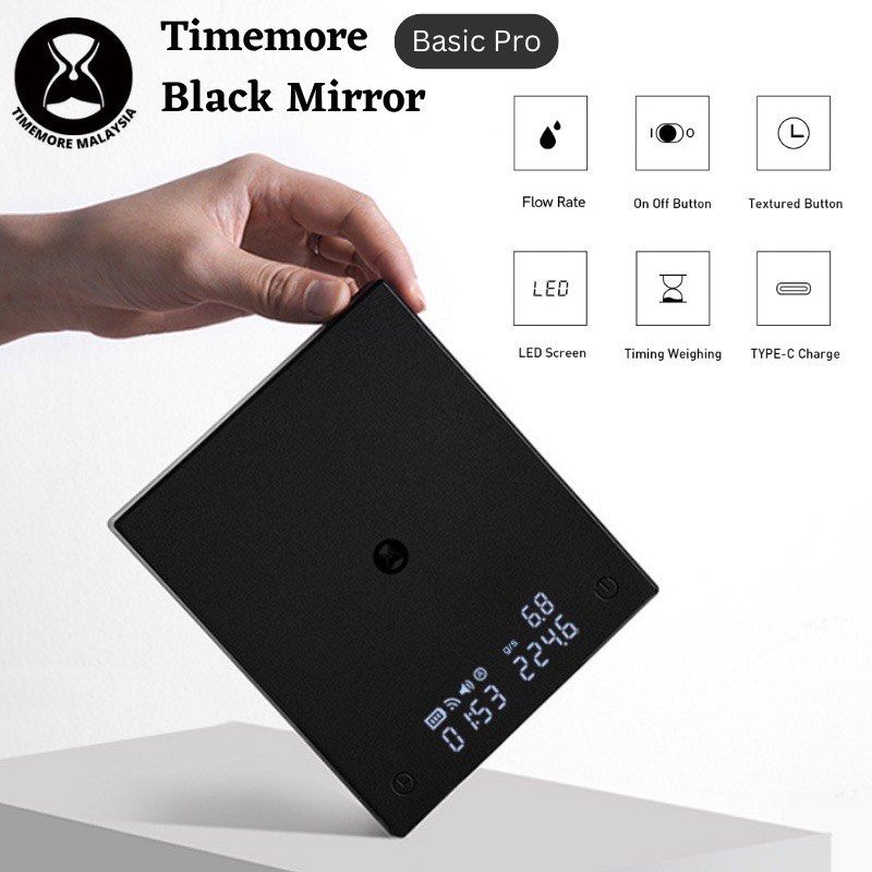 TIMEMORE Black Mirror Basic Plus Basic Pro Electronic Scale Builtin Auto Timer Pour Over
