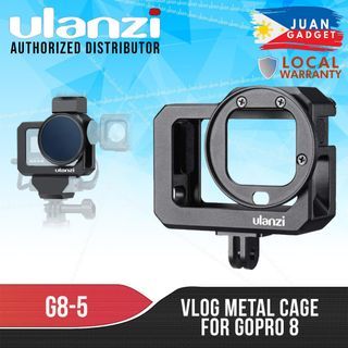 Ulanzi G8-5 Camera Metal Cage for Gopro Hero 8 Black Vlog Cage Dual Cold Shoe for Microphone LED Light Action Camera Accessories  | JG Superstore