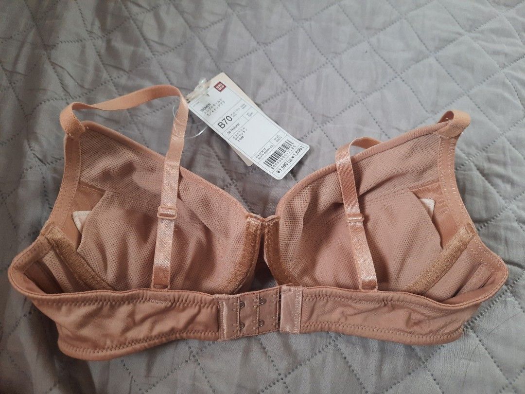 11.11 SALE!!! Uniqlo bras size B70 black and natural bra, Women's