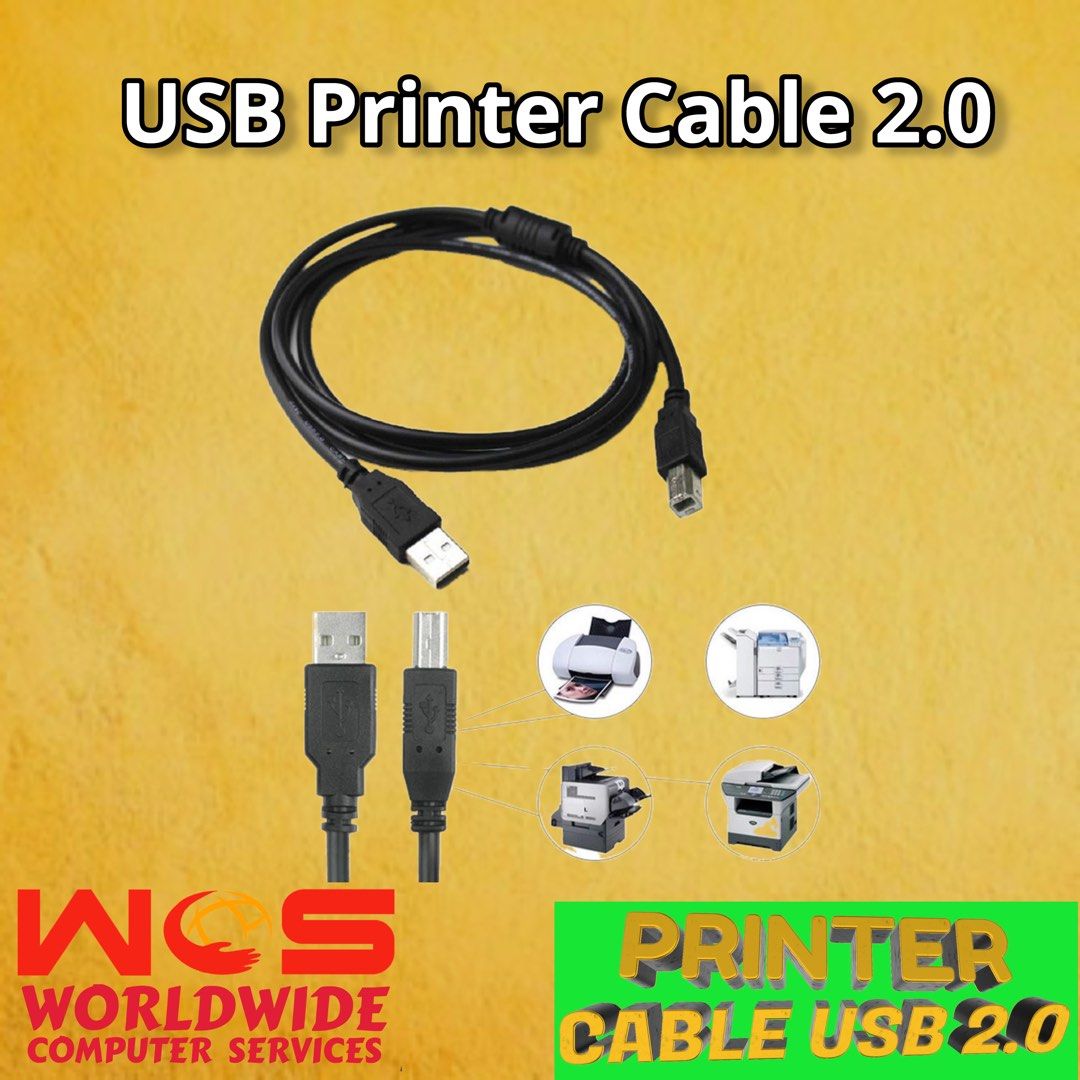 USB Printer Cable 1.5 Meter, Computers & Tech, Parts & Accessories