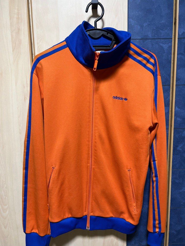 Adidas orange jacket mens discount