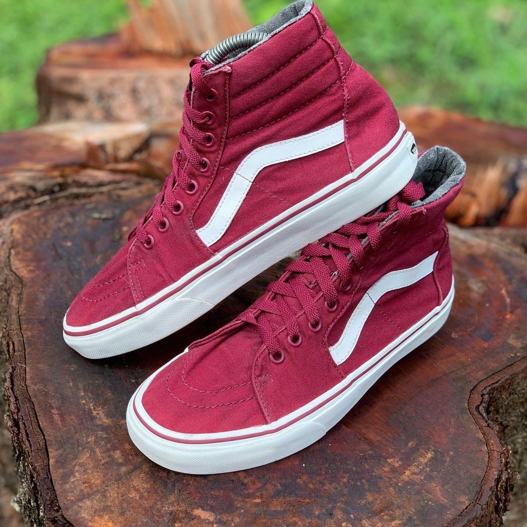 Kalinga Ashok Vans Sk8 Hi Platform Burgundy Kalinga Ashok Vans