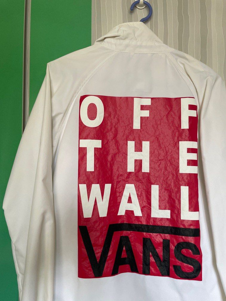 Red and white outlet vans jacket