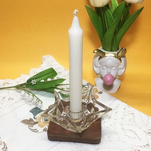 Vintage 1950's Glass Star Candle holder on Carousell