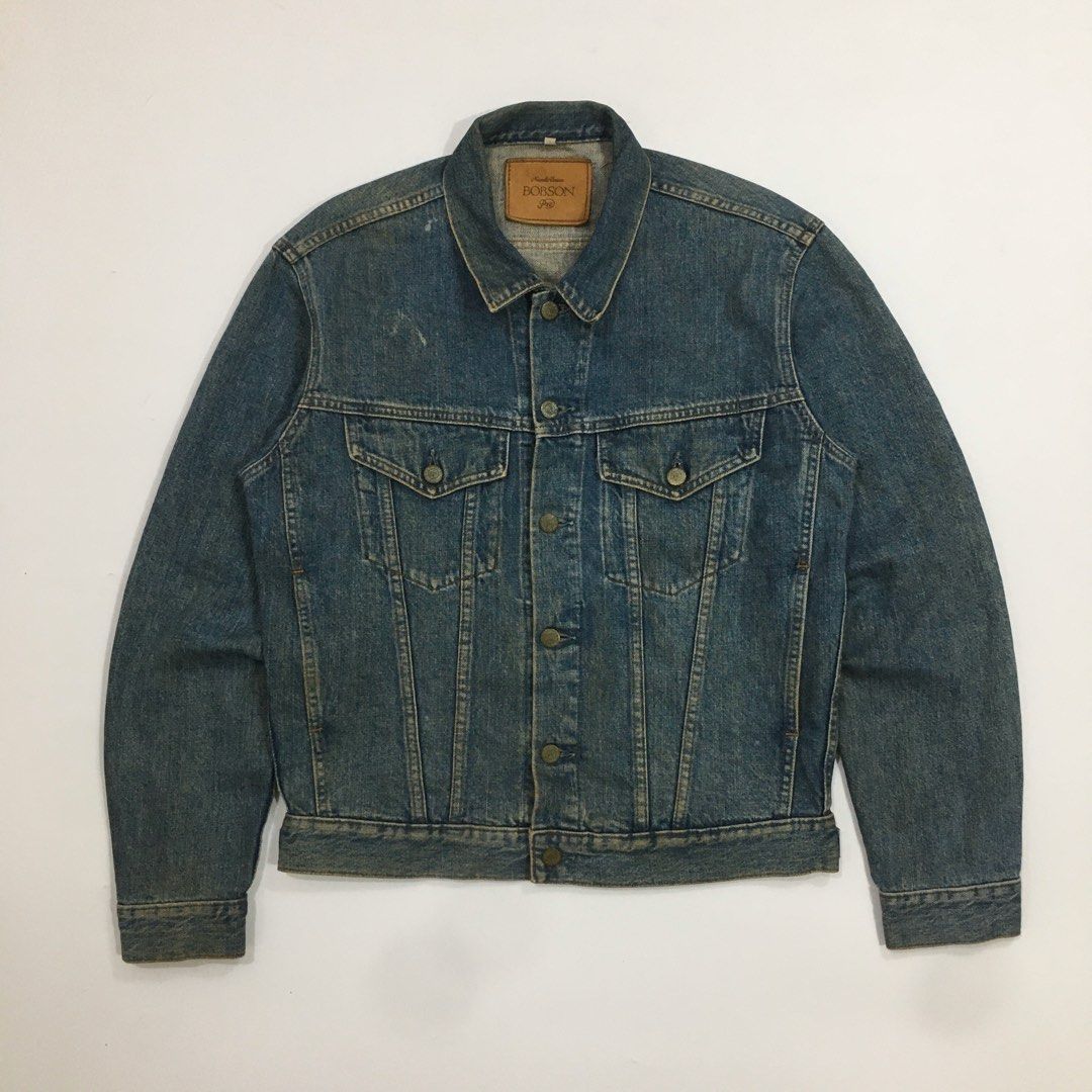 Vintage Bobson Pro Type 3 Denim Trucker jacket, Men's Fashion, Coats ...