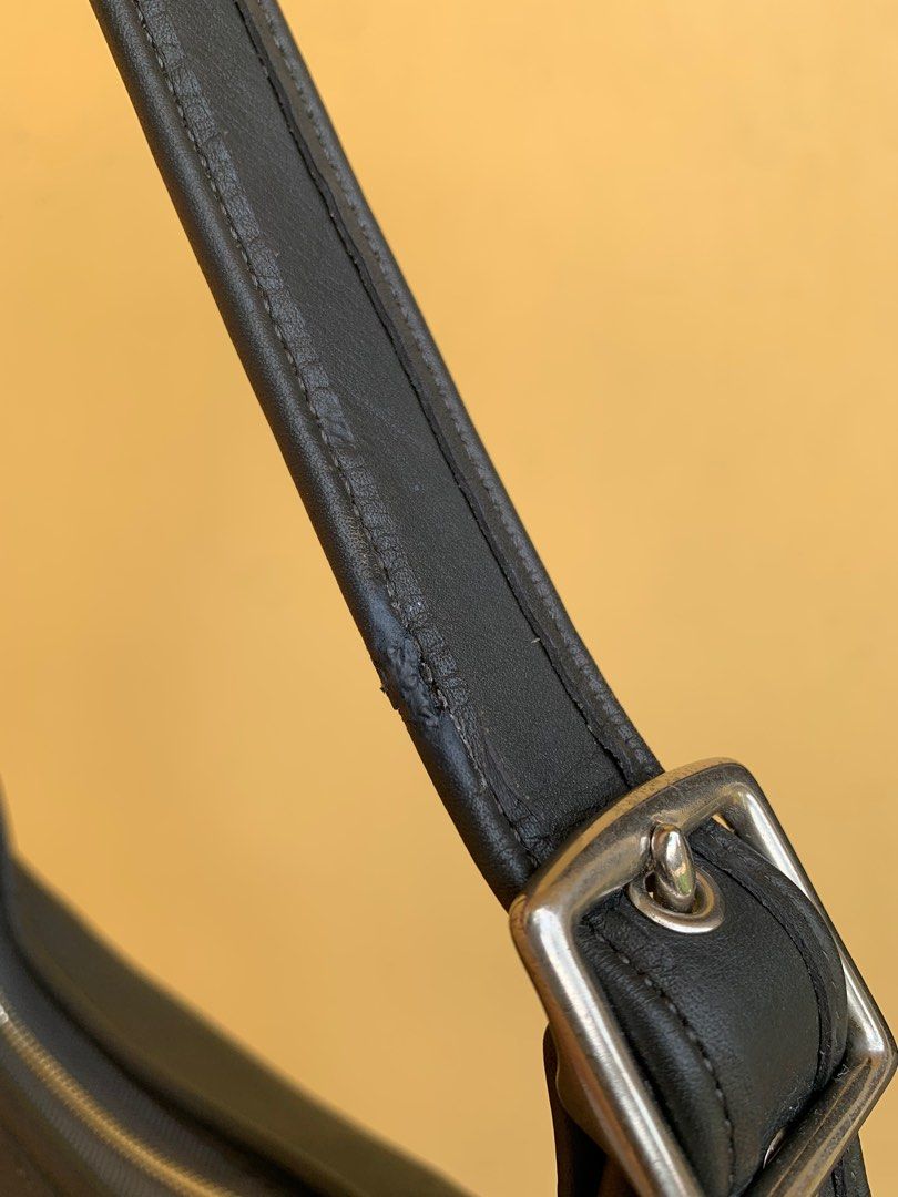 Vintage COACH 9059 Legacy Zip Top Hobo Bag Black Leather Adjustable Strap.  P 7