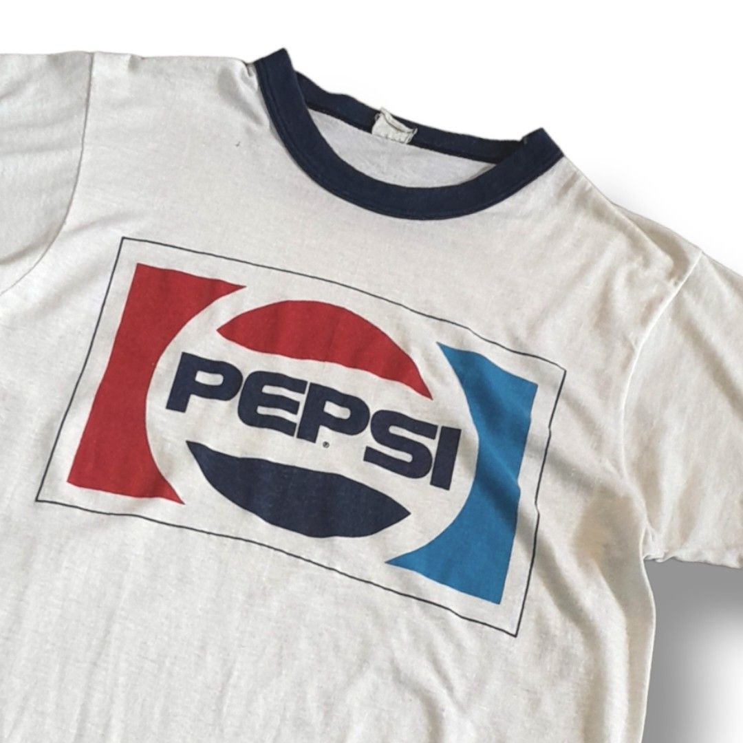 Tee Luv Men's Pepsi Cola Stars and Stripes Logo Shirt, Adult Unisex, Size: Small, Blue