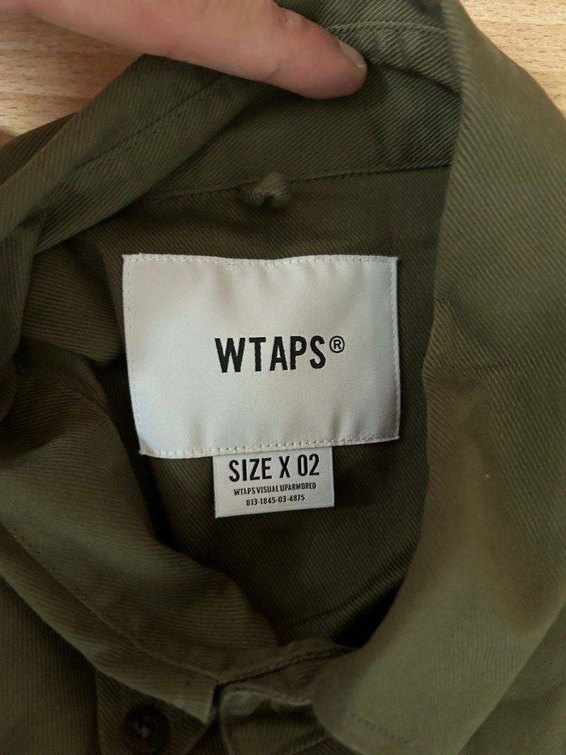 Wtaps bd shirt olive size 02, 男裝, 上身及套裝, T-shirt、恤衫、有