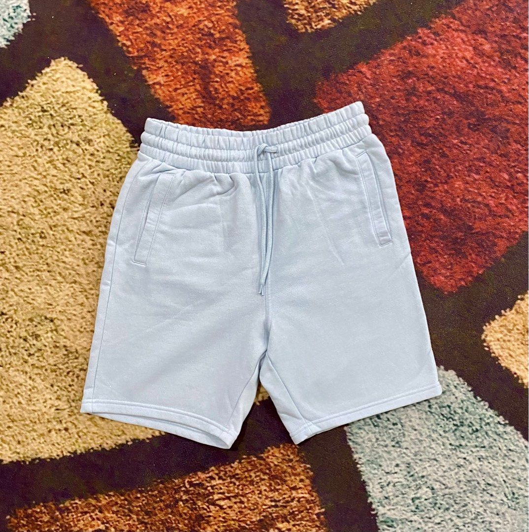 WTS H M light blue sweat shorts Men s Fashion Bottoms Shorts on