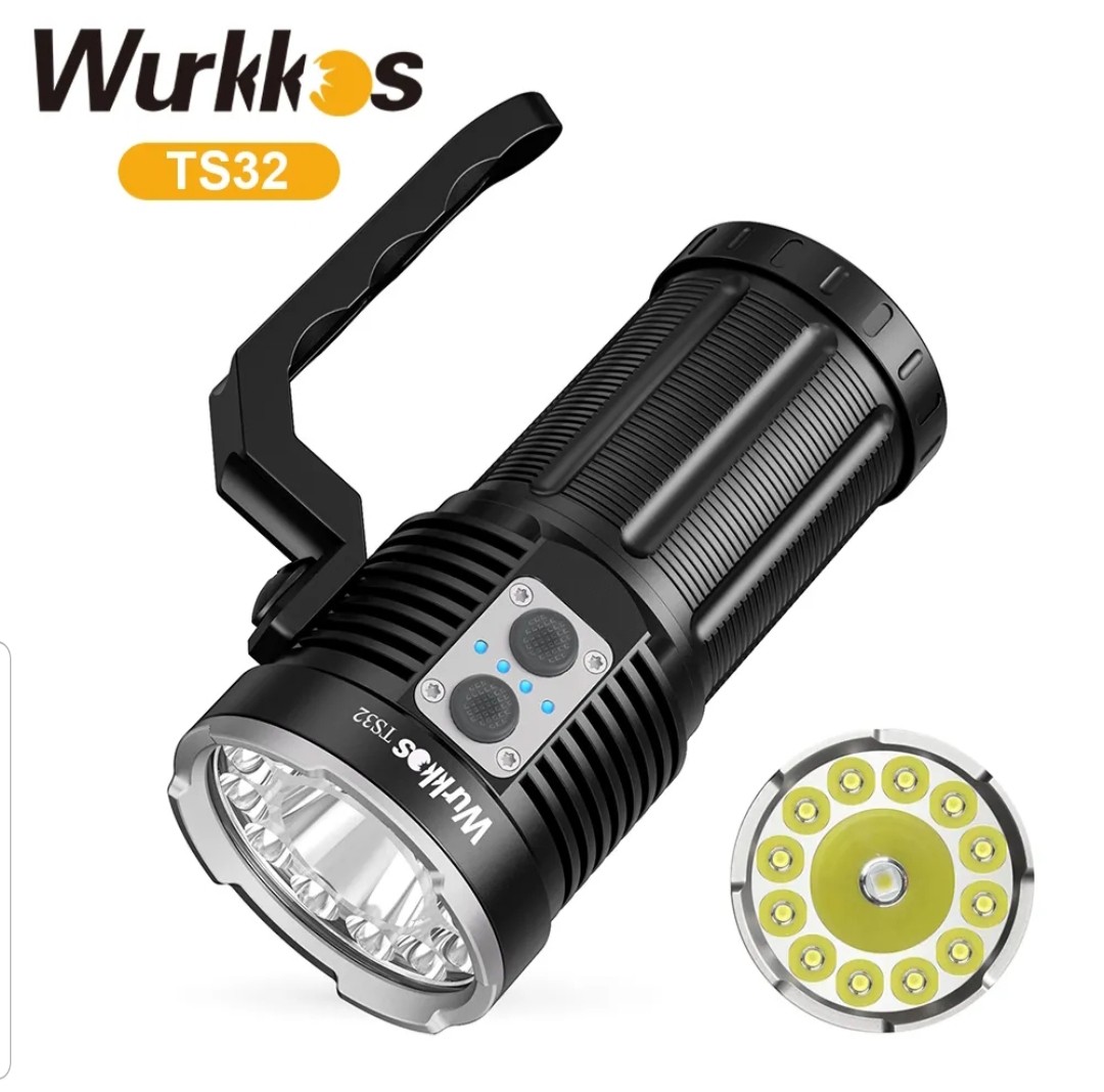 Wurkkos TS32 13000 Lumens super ultra bright Emergency Flashlight  Torchlight, Sports Equipment, Hiking  Camping on Carousell