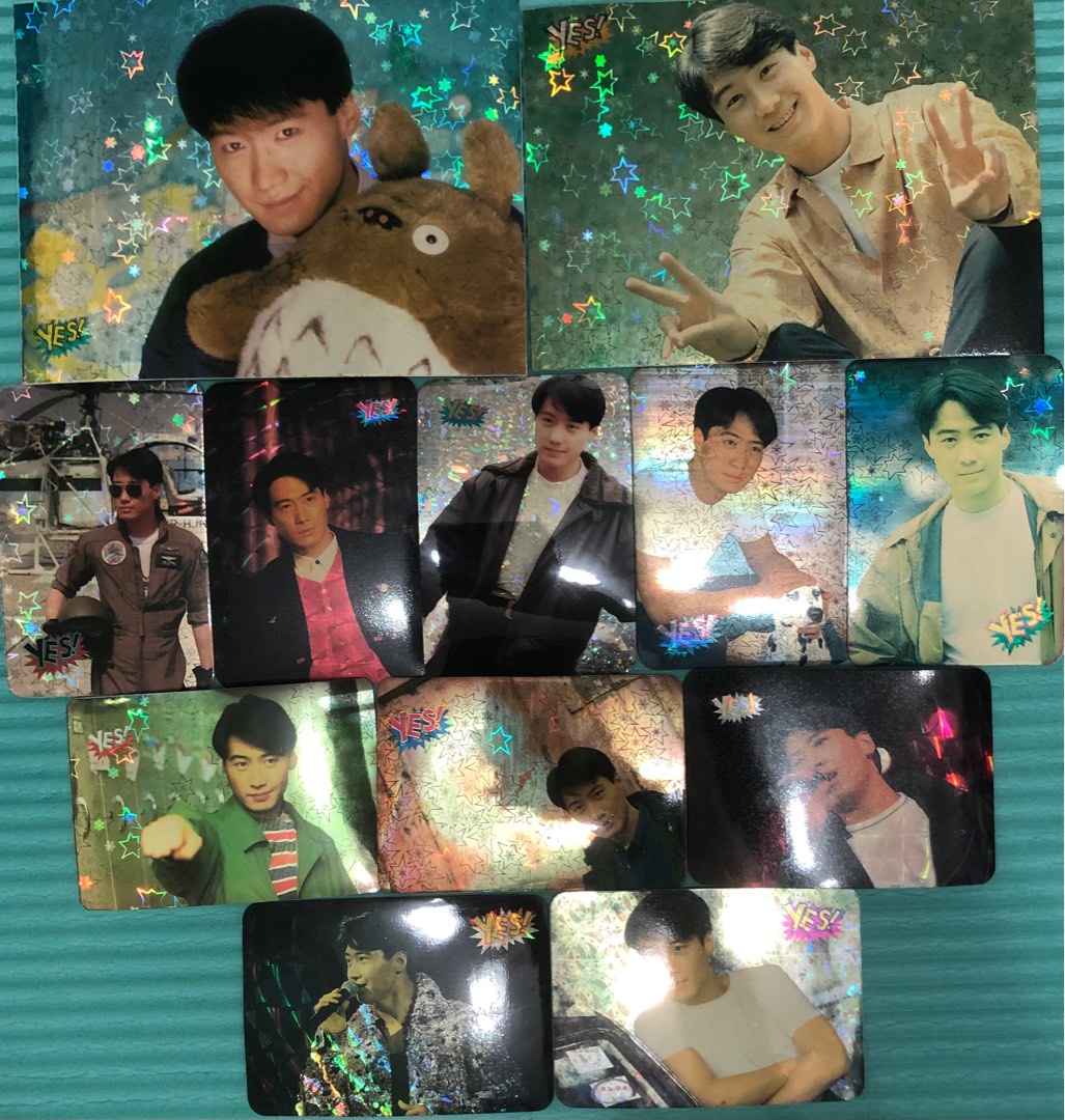 黎明Yes Card 121張絕版閃卡普通卡夜光燙金復古收藏電影影視音樂