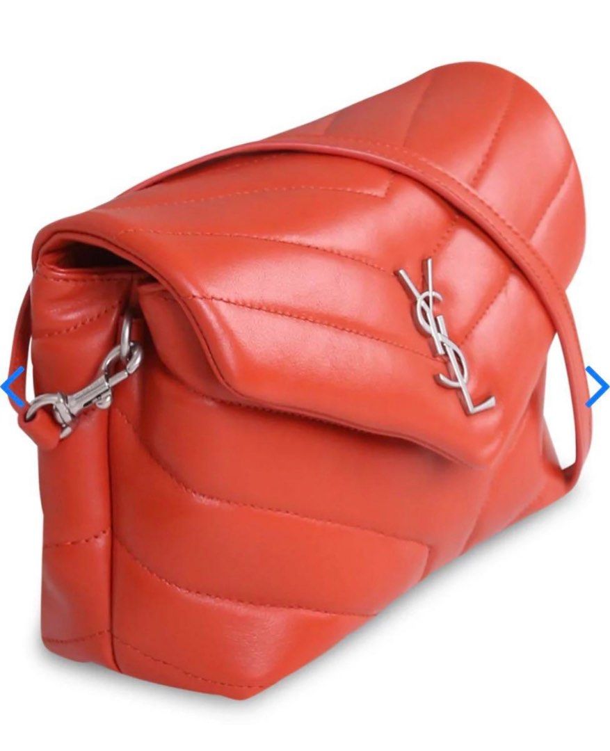 YSL Lou Lou Toy Flap Red Orange Bag, Women's Fashion, Bags & Wallets