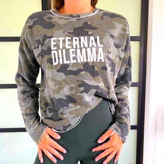 Eternal dilemma camo sweatshirt deals