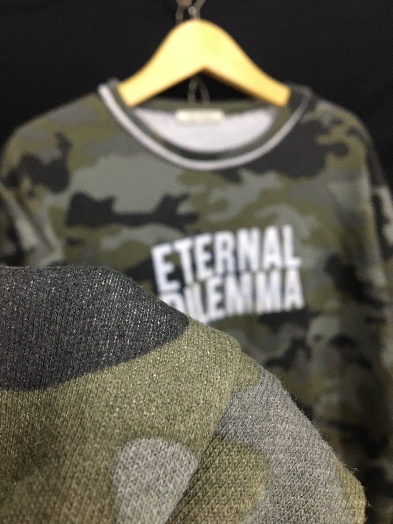 Eternal dilemma camo sweatshirt on sale