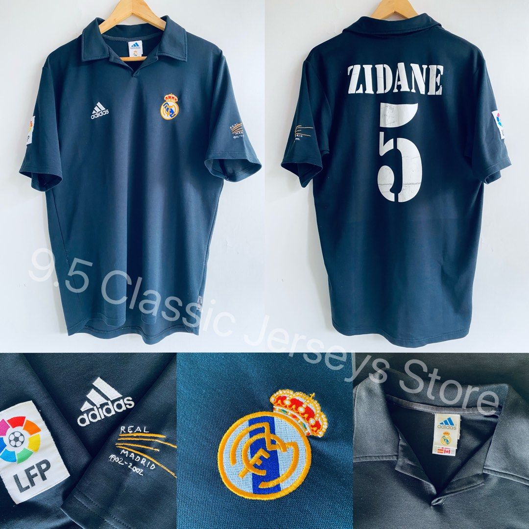 01/02 Real Madrid away 100th Anniversary LFP #5 ZIDANE size: M 