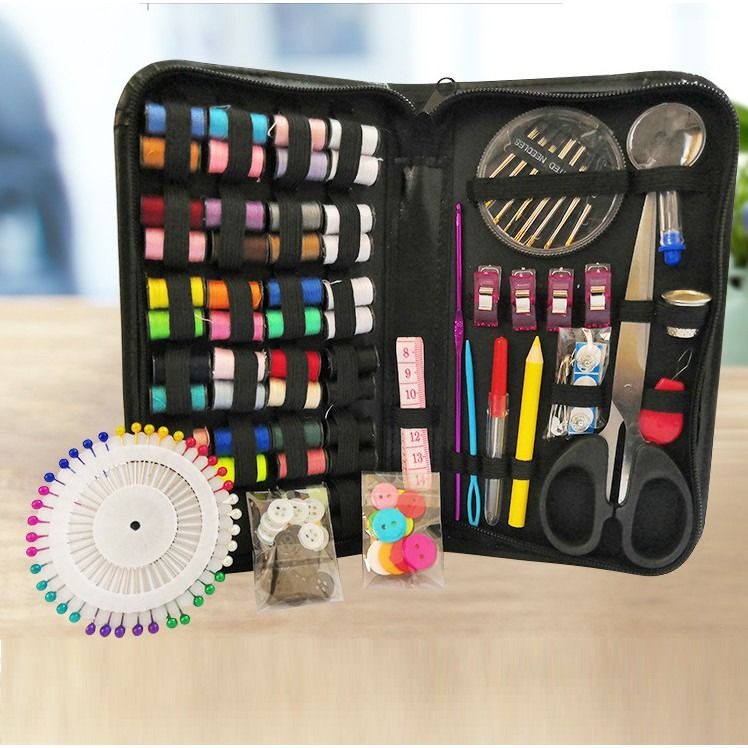 Mini Sewing Kits DIY Multi-function Portable Buttons Pins Storage Boxes Set  Scissor Needles Thimble Threads Sewing Accessories