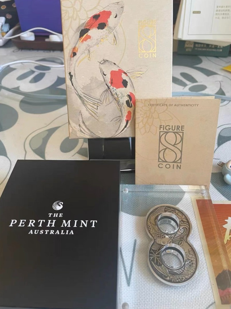 2019 Australia 2 Figure 8 Koi Fish 2Oz Silver Coin, Hobbies & Toys