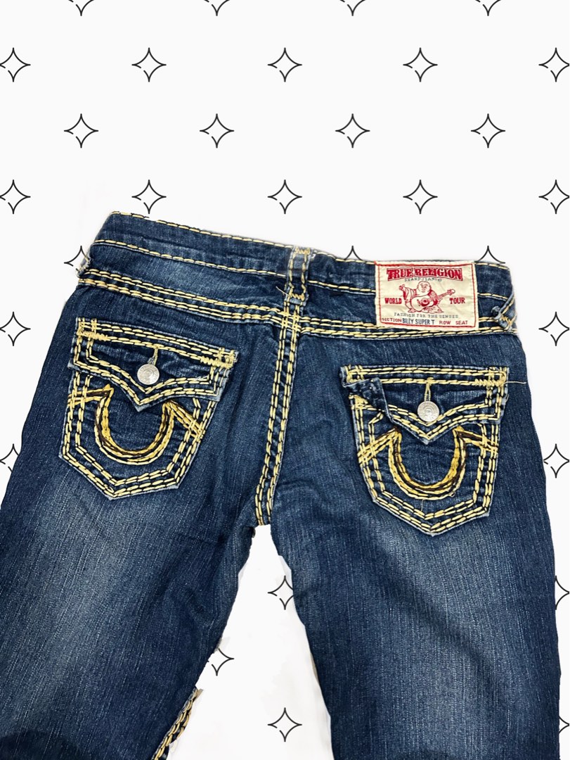 29 True Religion Yellow Stitch Men s Fashion Bottoms Jeans on