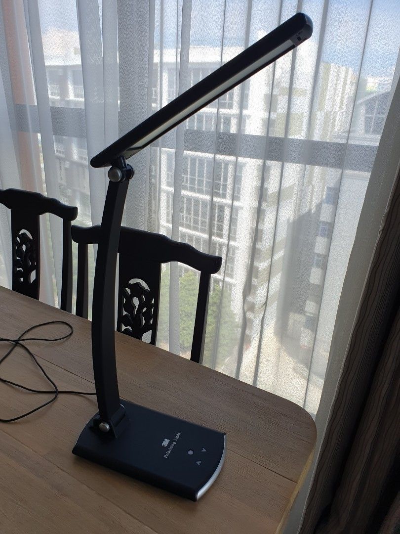 3M Table Polarising Table Lamp LED Black Furniture Home
