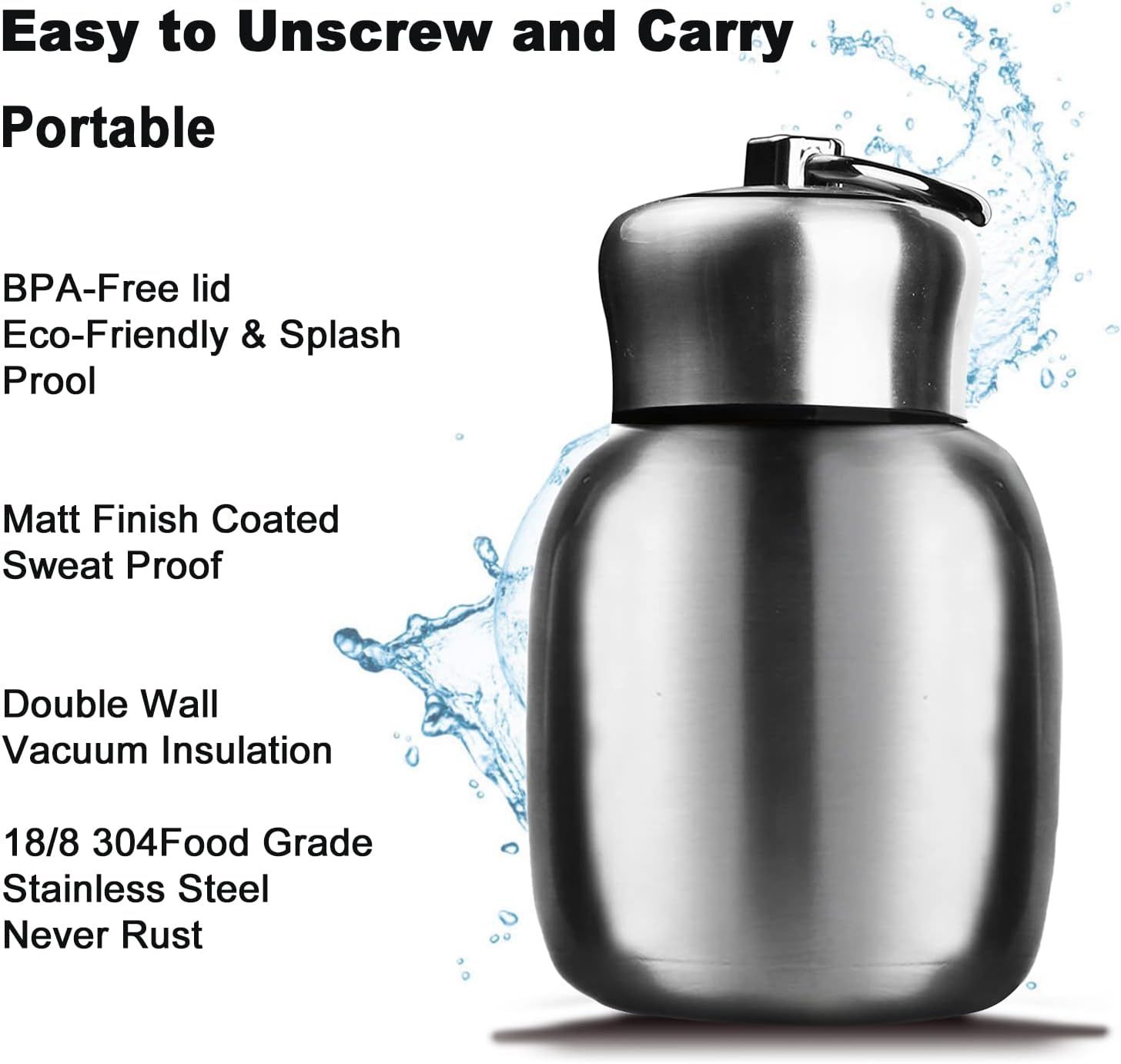 Small thermal water bottle top