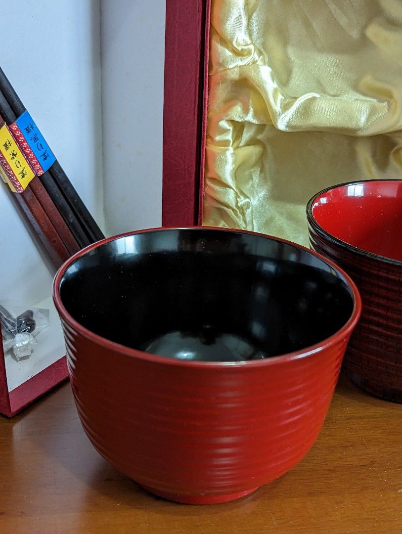 龍南天然漆博物館 漆器 木製 天然漆塗 碗 共2入