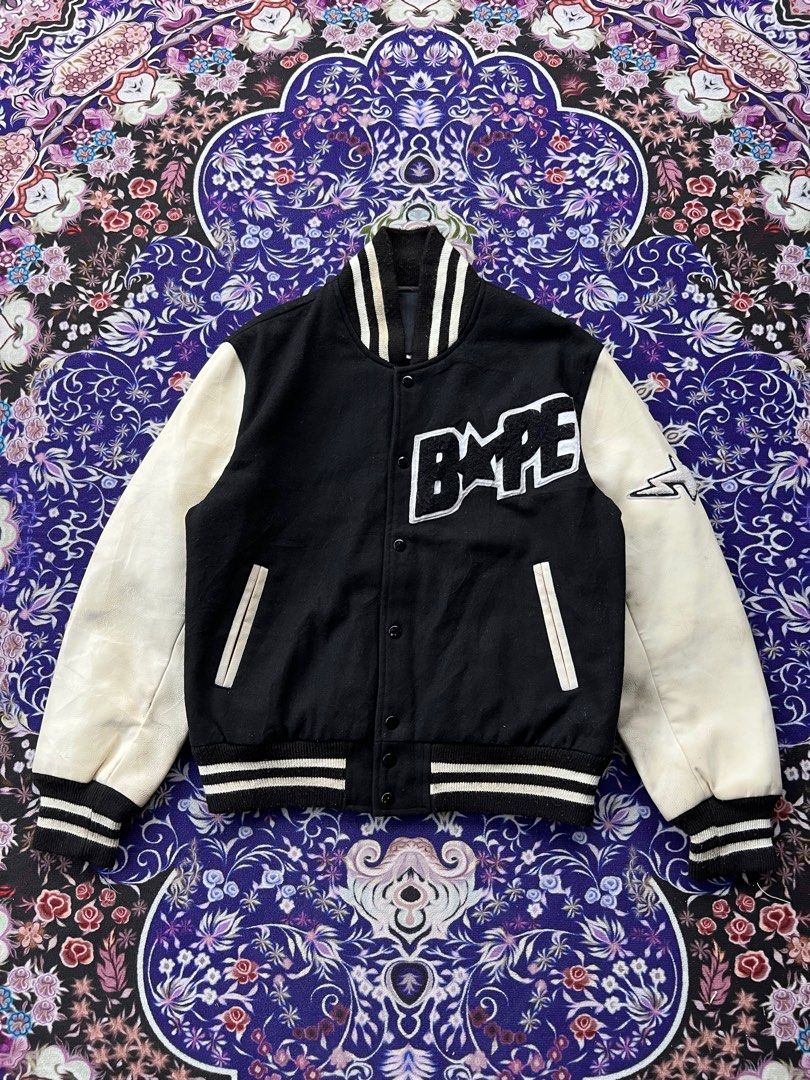 A bathing ape varsity jacket clearance