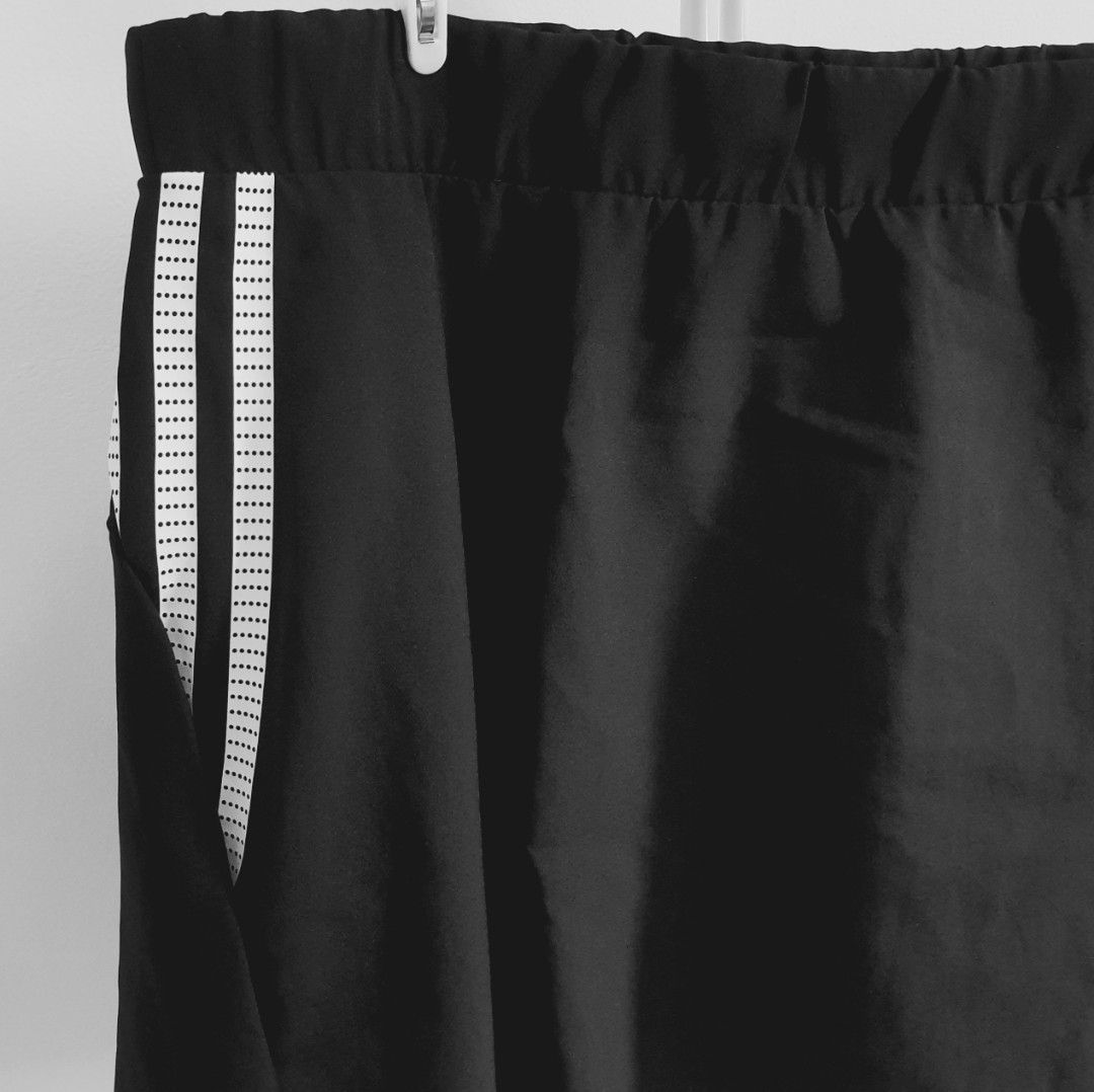 ADIDAS Performance Black White 3 Stripes Climalite Pleated Skort Tennis Golf Sports Athleisure Activities Casual Stylish Wear Monochrome Shorts