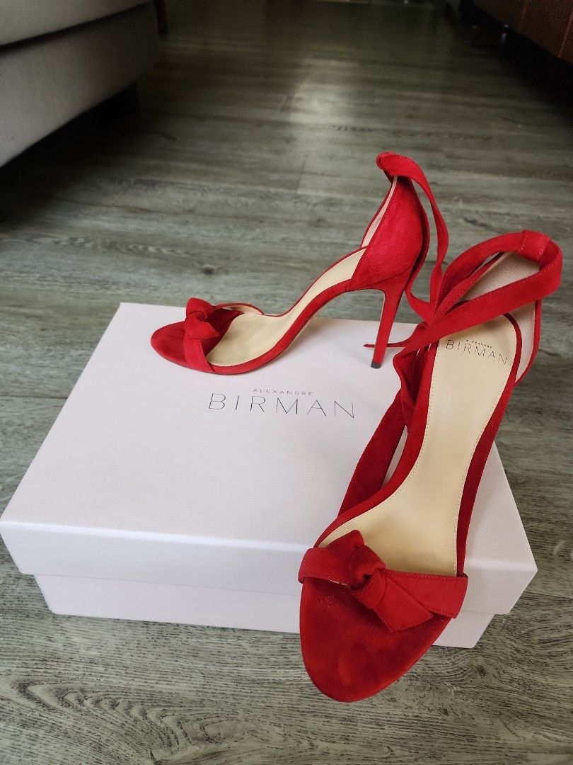 Alexandre Birman Red Suede Heels