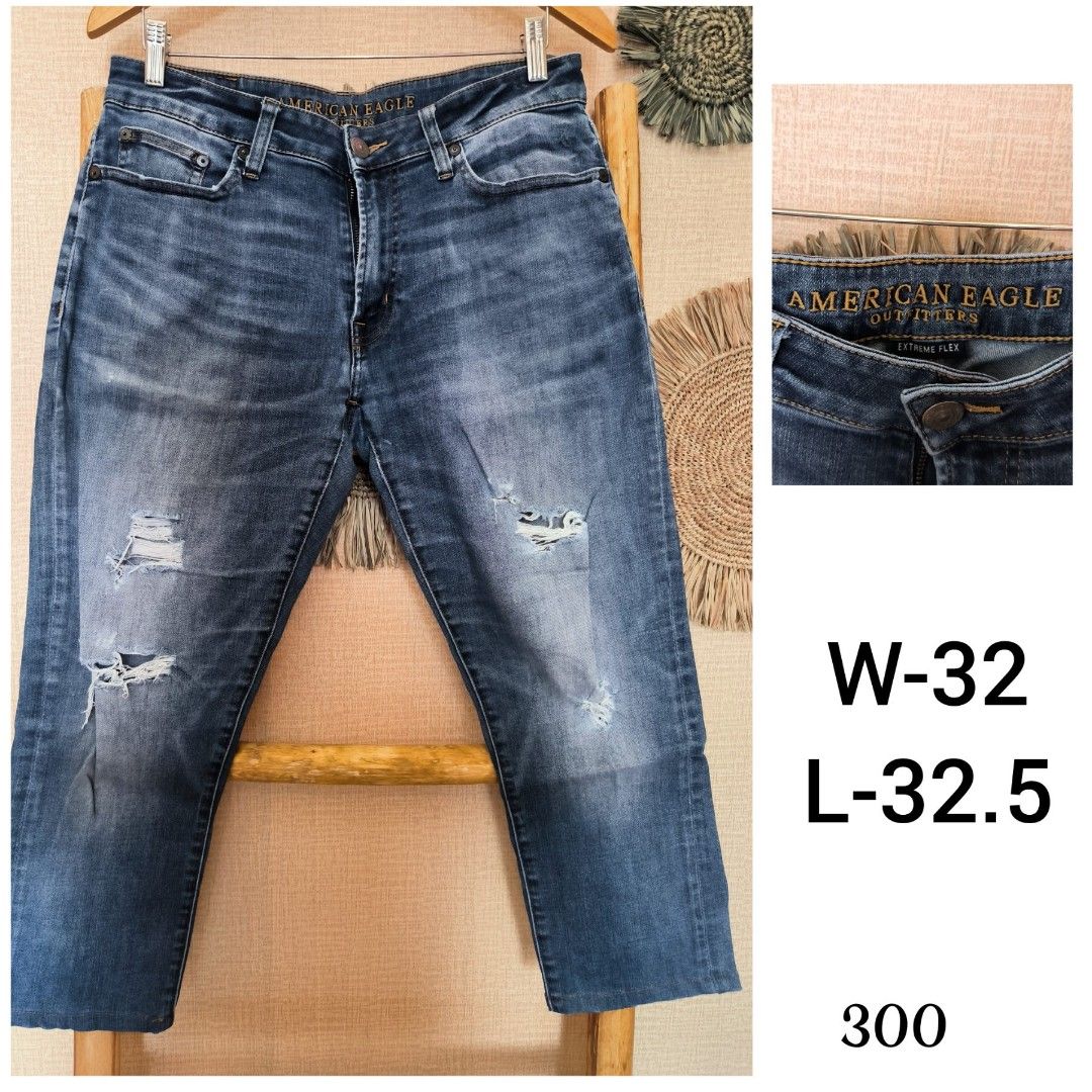 RIPPED JEANS (AMERICAN EAGLE), Women's Fashion, Bottoms, Jeans on Carousell