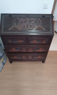 Antique chest of drawers and study desk