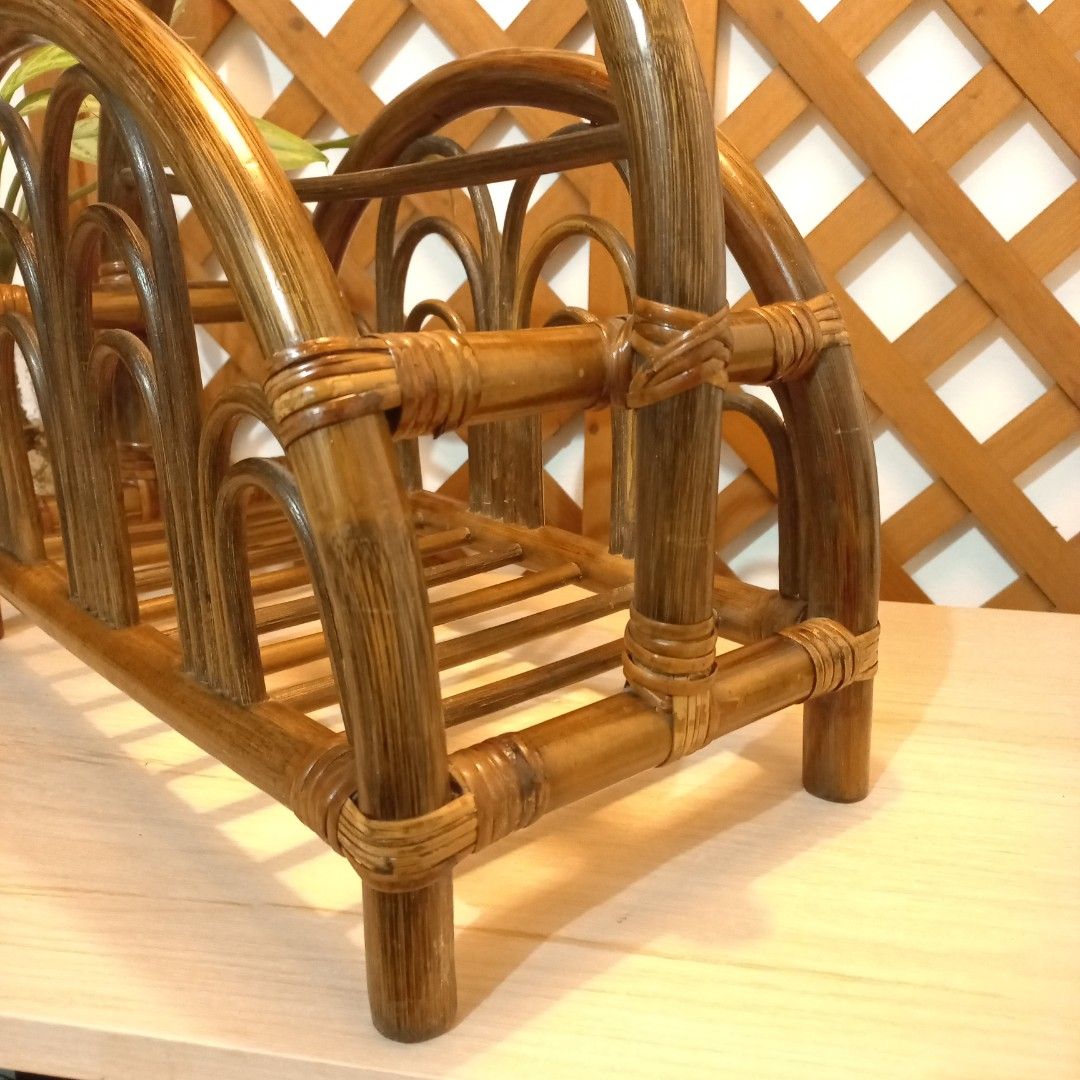Ratan Racking C Arc rattan magazine rack, Furniture & Home Living, Home Improvement ...