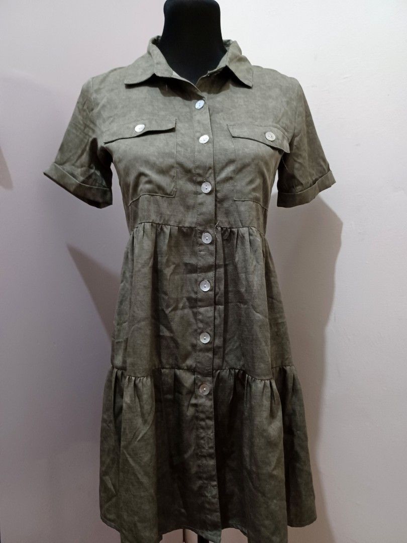 Army green dress on Carousell