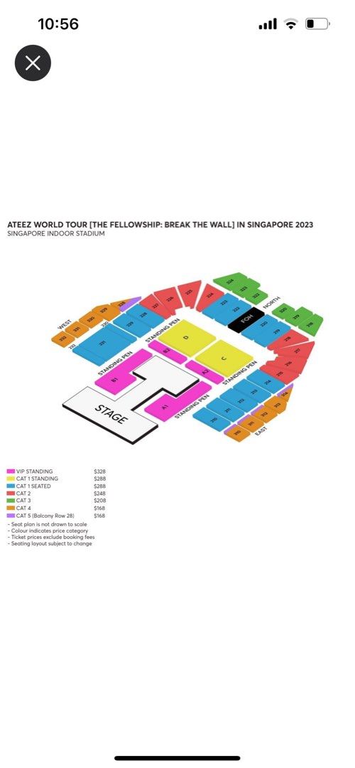 Ateez World Tour Concert tickets CAT 1 SEATED, Tickets & Vouchers