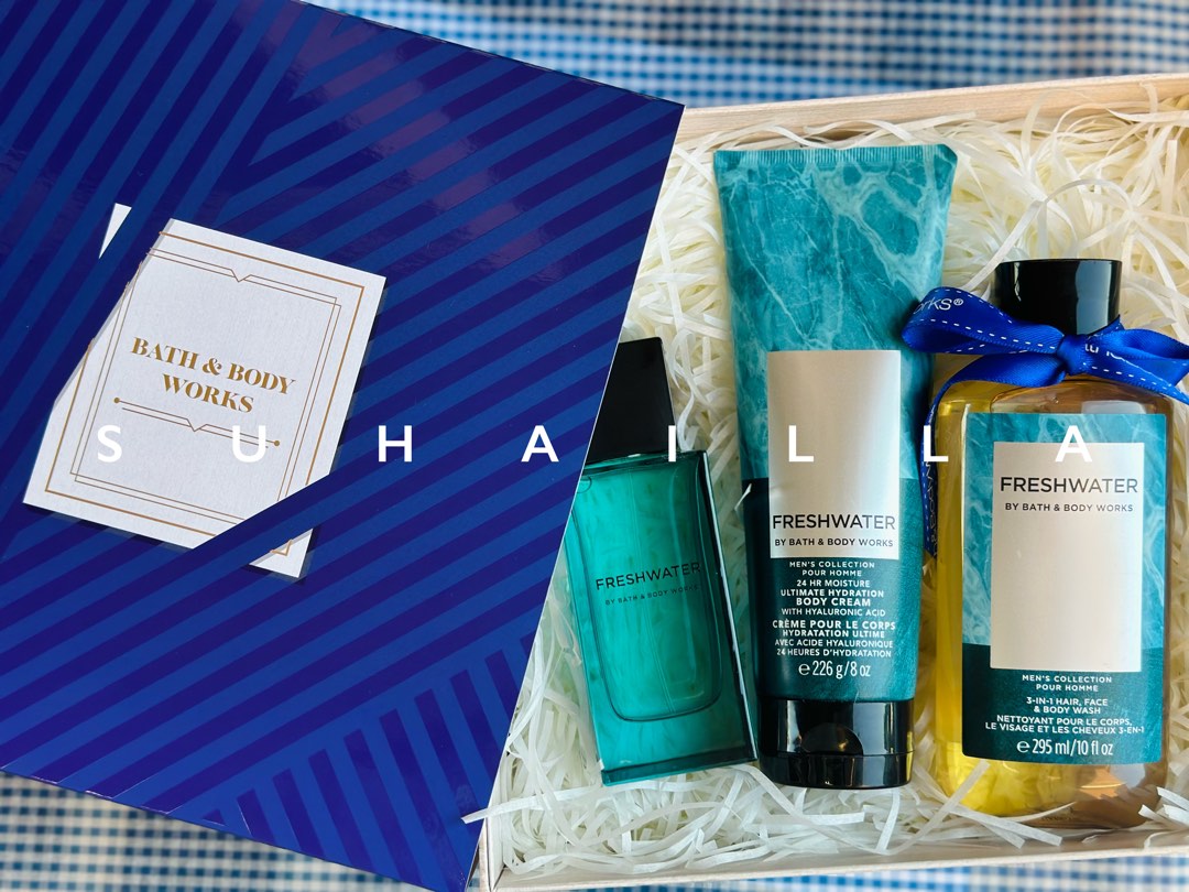 BBW Mens gift set FRESHWATER, Beauty & Personal Care, Bath & Body, Body Care on Carousell